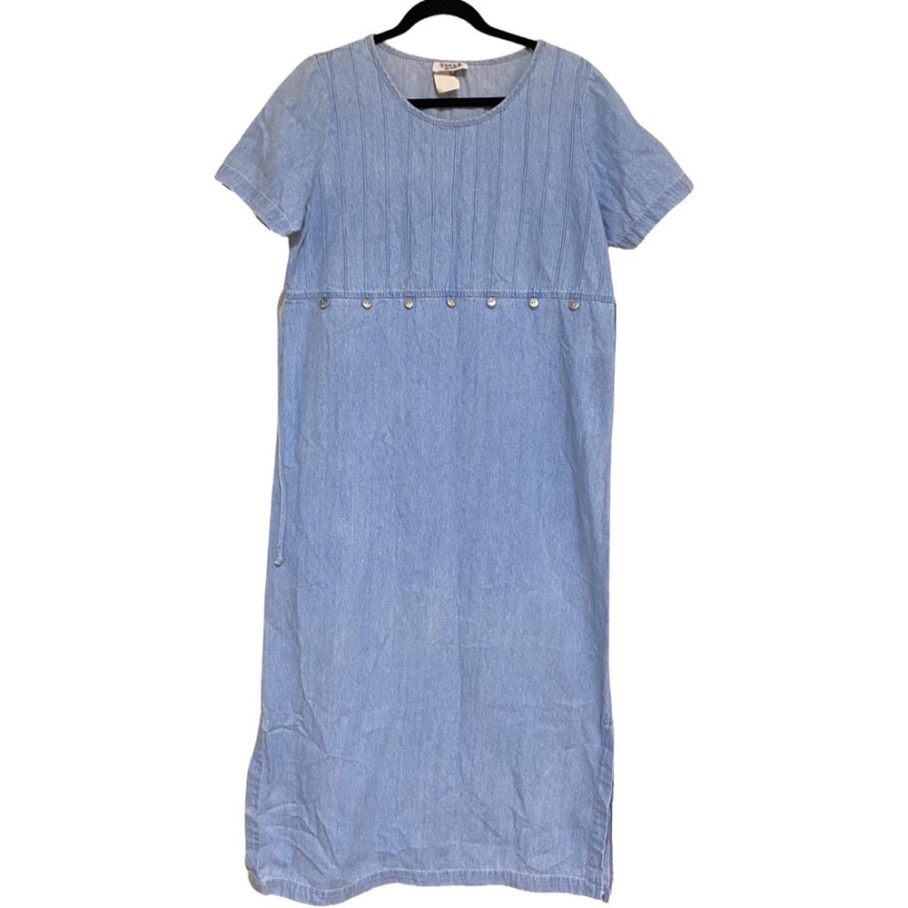 American Vintage Light Blue Short Sleeve Maxi Dress
